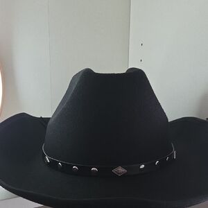 Elegant Black Western Hat with Studded Band